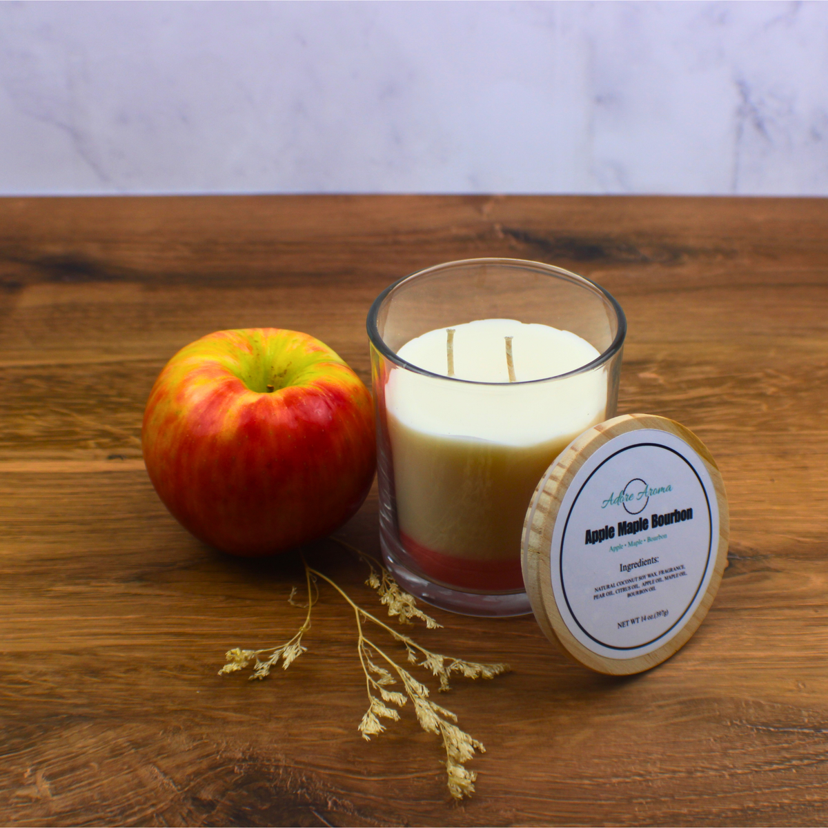 Apple Maple Bourbon Coconut Soy Candle No. 14